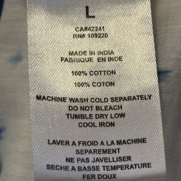 Graham & Spencer Blue White Tunic Blouse Top Sz L - Picture 8 of 8